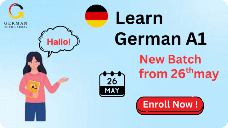 New German A1 Classes beginning on 26th May.