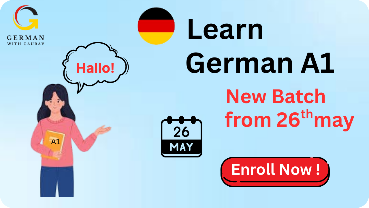New German A1 Classes beginning on 26th May.